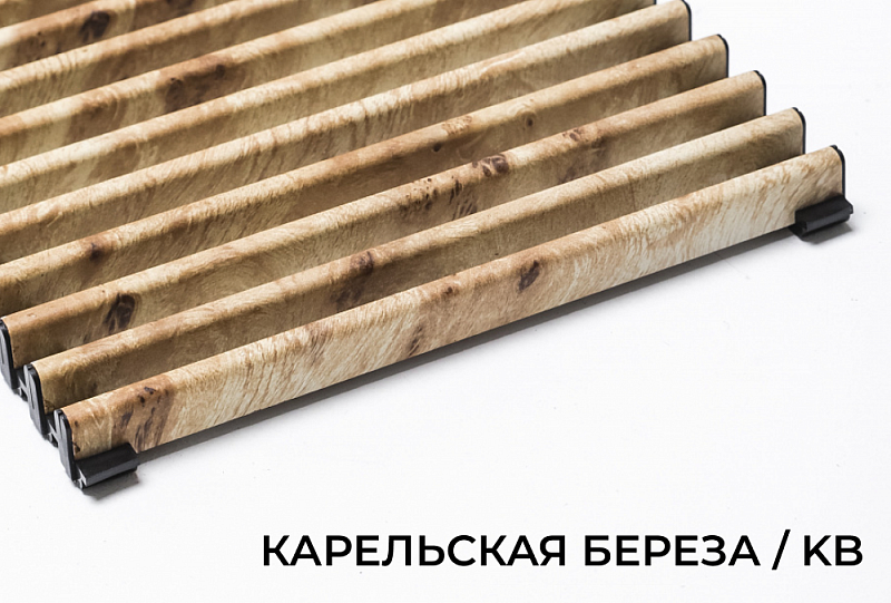 Верхняя декоративная решетка Decor Prestige, В=360 мм, H=15 мм, цвет Карельская Берёза 15x360x