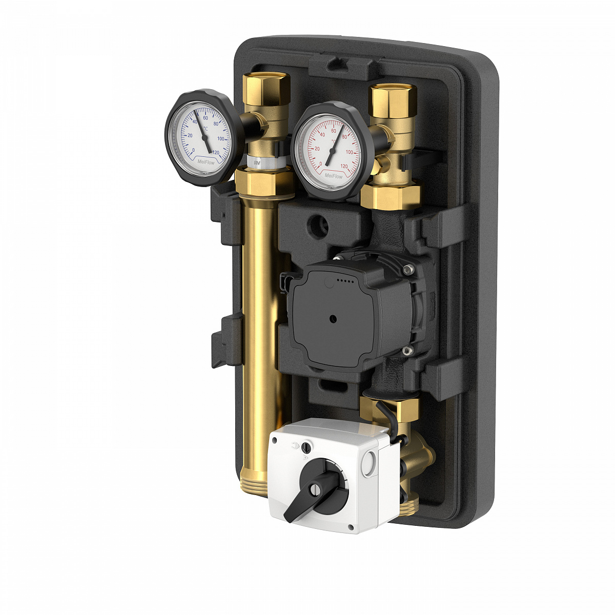 Насосная группа Meibes MeiFlow Top S MC DN25 с приводом без насоса 421x220x